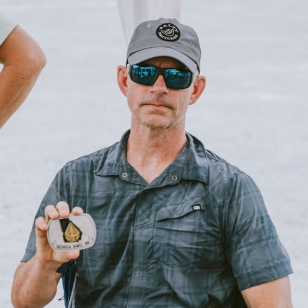 NEW Salty Elite Grey Laser Cut Hat by Boco with Black Salty Patch