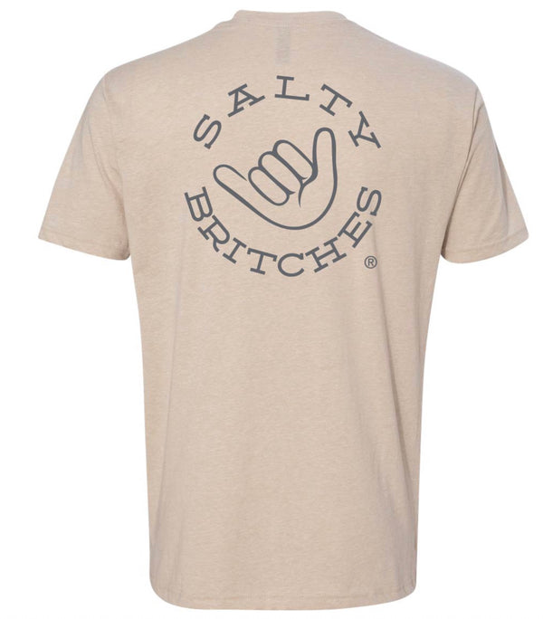 Salty Britches® Hang Loose T-Shirt - Cream Shaka