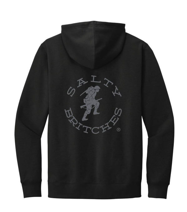 NEW Salty Britches Black Military Sweatshirt